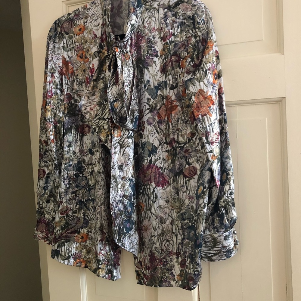 Tory Burch bow shirt.